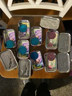 *EMPTY* Pokemon Prismatic Evolution Mini Tin Including ART and COINS x7 umbreon - Image 2