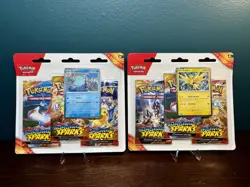 [x2] 3 Pack Blister Pokemon TCG Surging Sparks Zapdos & Quagsire - Image 1