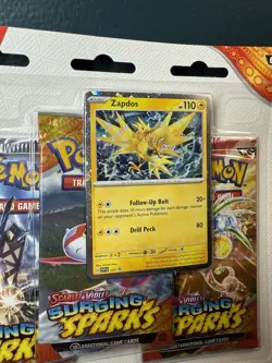 [x2] 3 Pack Blister Pokemon TCG Surging Sparks Zapdos & Quagsire - Image 3