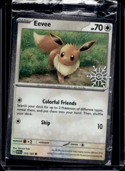 2023 Pokemon SV 151 Eevee Snowflake Stamp Cosmos Holo #133/165 - Image 1