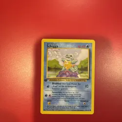Pokemon TCG Squirtle (Schiggy) Base Set, 1st Edition, German Version - Image 1