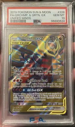 Pokemon Garchomp & Giratina GX (Full Art) 228/236 Sm-Unified Minds PSA 10 - Image 1