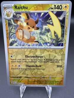 Raichu 064/193 Paldea Evolved Reverse Holo NM English - Pokemon - Image 1