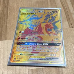 Pokemon Reshiram & Charizard GX SM247 Promo Full Art TAG TEAM Holo 270HP - Image 1