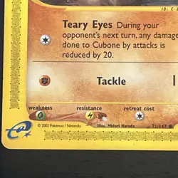 Cubone - Aquapolis 72/147 2002 - E Reader - Pokemon TCG - WOTC - LP/MP - Image 3