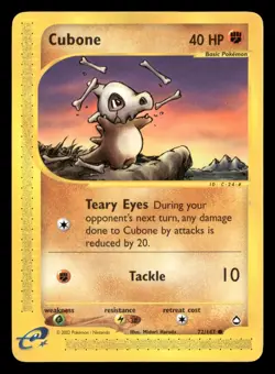 Cubone - 72/147 - Common - Aquapolis - Pokemon Card - LP - Image 1
