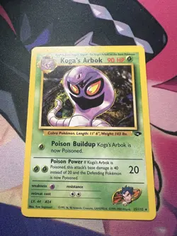 Koga’s Arbok 25/132 Gym Challenge Unlimited Regular Rare VTG Pokemon TCG - Image 1