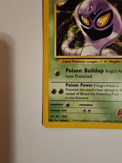Koga’s Arbok 25/132 Gym Challenge Unlimited Regular Rare VTG Pokemon TCG - Image 5