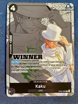 Kaku WINNER Pack 2025 Vol. 1 One Piece TCG OP07-080 Promo Promotion Card NM - Image 1