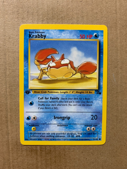 1st Edition Krabby 51/62 Fossil Set - Common Pokemon Card - NM/Mint - Image 1