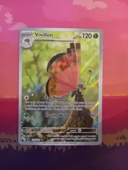 Pokemon Card Vivillon 193/191 Illustration Rare Surging Sparks Near Mint - Image 1