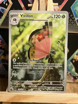 Pokemon Card Vivillon 193/191 Illustration Rare Surging Sparks Near Mint - Image 1