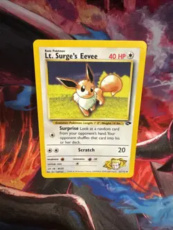 Lt. Surge's Eevee - 51/132 - Pokemon Gym Challenge Unlimited Card WOTC NM - Image 1