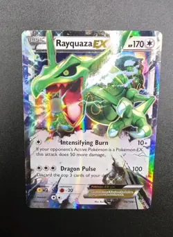 Pokemon TCG Rayquaza EX Ultra Rare Holo Card 75/108 XY: Roaring Skies 2015 - Image 1
