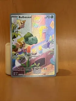 Pokemon TCG Stellar Crown Illustration Holo Bulbasaur Card 143/142SV07 - Image 1
