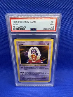 1999 Pokemon Game Base Shadowless 1st Edition English Card-PSA 7.5 Jynx 31/102 - Image 1