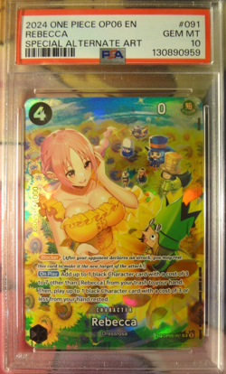 2024 ONE PIECE OP06-WINGS OF THE CAPTAIN SPECIAL ALTERNATE ART REBECCA PSA 10 - Image 1