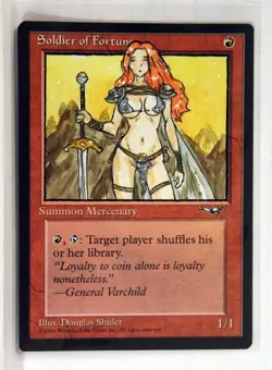 Soldier of Fortune Altered Art Hand Painted MTG Magic the Gathering Anime Sonja - Image 1