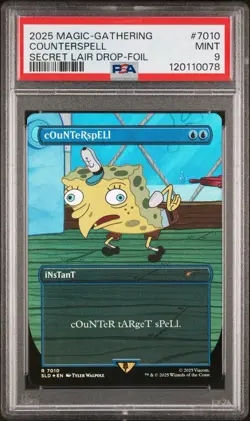 2025 MAGIC THE GATHERING SECRET LAIR DROP 7010 cOuNTeRspELl FOIL PSA 9 - Image 1