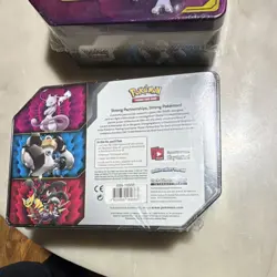 Pokemon TAG TEAM Power Partnership Tin Mewtwo & Mew GX Sealed Box - Image 2