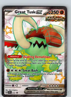 Great Tusk ex SVP 072 2024 Scarlet & Violet Black Star Promo - Image 1