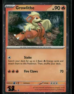 Pokemon - Growlithe SVP 024 Cosmos Holo With LP SWIRL - Image 1