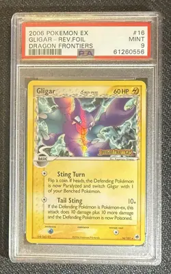 Gligar Reverse Holo Delta Species 16/101 Pokemon 2006 Dragon Frontiers PSA 9 - Image 1