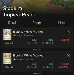 2013 Pokemon World Championships B&W Promos Trainer Stadium Tropical Beach BW50 - Image 5