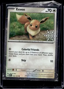 2023 Pokemon SV 151 Eevee Snowflake Stamp Cosmos Holo #133/165 - Image 1