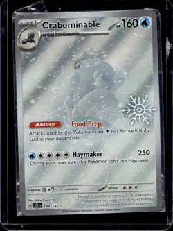 2024 Pokemon Stellar Crown Crabominable Snowflake Stamp #149/142 - Image 1