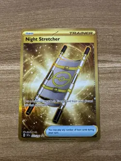 Pokemon Surging Sparks 251/191 NIGHT STRETCHER Secret Gold Hyper Rare - Image 1