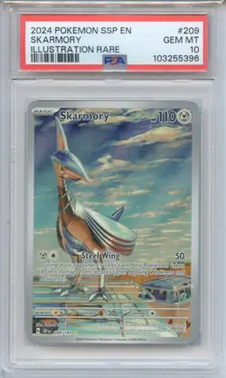 2024 Pokemon Scarlet & Violet SSP Skarmory Illustration Rare PSA 10 #209 - Image 1