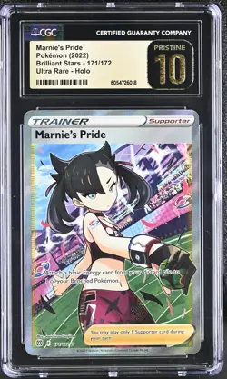 Pokemon Marnie's Pride 171/172 Ultra Rare Brilliant Stars - CGC 10 PRISTINE - Image 1