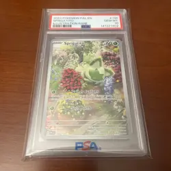 2023 POKEMON PAL EN-PALDEA EVOLVED ILLUSTRATION RARE #196 SPRIGATITO PSA 10 - Image 1