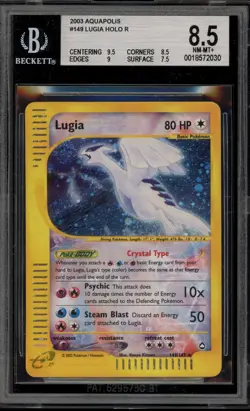 Pokemon Lugia Aquapolis Crystal Holo Secret Rare #149 BGS 8.5 - Image 1