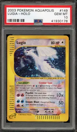 Pokemon Lugia Aquapolis Crystal Holo Secret Rare #149 PSA 10 Gem Mint - Image 1