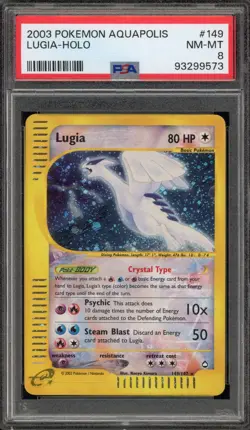 Pokemon Lugia Aquapolis Crystal Holo Secret Rare #149 PSA 8 - Image 1