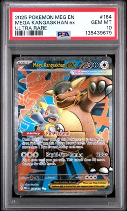 2025 POKEMON MEG EN-MEGA EVOLUTION ULTRA RARE #164 MEGA KANGASKHAN EX PSA 10 - Image 1