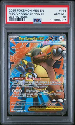 2025 POKEMON MEG EN-MEGA EVOLUTION ULTRA RARE #164 MEGA KANGASKHAN EX PSA 10 - Image 1