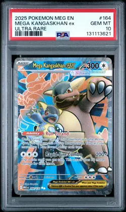2025 POKEMON MEG EN-MEGA EVOLUTION ULTRA RARE #164 MEGA KANGASKHAN EX PSA 10 - Image 1
