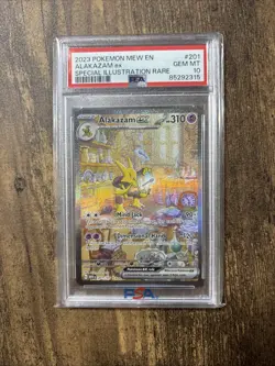 PSA 10 GEM MINT Alakazam ex 201/165 Sv: Scarlet & Violet 151 Holo Pokemon - Image 1