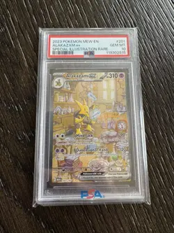 PSA 10 GEM MINT Alakazam ex 201/165 Sv: Scarlet & Violet 151 Holo Pokemon - Image 1