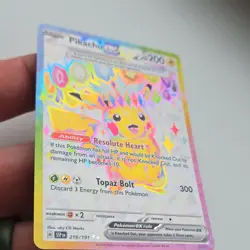 Pokemon Pikachu ex 219/191 Sv08: Surging Sparks Ultra Rare Holo 200HP Topaz Bolt - Image 3