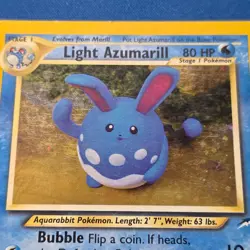 Light Azumarill 13/105 Neo Destiny Unlimited Holo Rare 2000 Pokemon LP SWIRL - Image 4