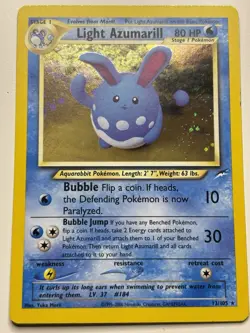Pokemon TCG Light Azumarill Holo Rare Unlimited Neo Destiny 13/105 LP - Image 1