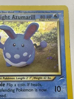 Pokemon TCG Light Azumarill Holo Rare Unlimited Neo Destiny 13/105 LP - Image 4