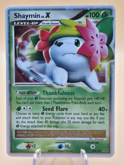 Pokemon Shaymin (Land Forme) LV. X 126/127 Platinum Ultra Rare Holo HP - Image 1