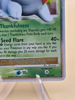 Pokemon Shaymin (Land Forme) LV. X 126/127 Platinum Ultra Rare Holo HP - Image 4