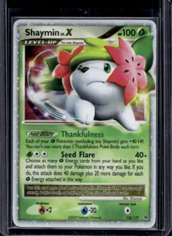 2009 Pokemon Platinum Shaymin LV.X Holo #126/127 - Image 1
