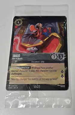 Disney Lorcana Iago Out of Reach D23 Promo Exclusive Trading Card 2025 Sealed - Image 1
